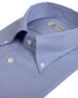Robert Old - Blue Swiss Cotton Twill Long Sleeve Shirt L/S SHIRTS Robert Old