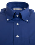 Robert Old - Blue Cotton Twill Long Sleeve Shirt L/S SHIRTS Robert Old