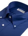 Robert Old - Blue Cotton Twill Long Sleeve Shirt L/S SHIRTS Robert Old