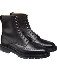Crockett & Jones - Islay Black Scotch Grain Derby Boots SHOES Crockett & Jones