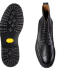 Crockett & Jones - Islay Black Scotch Grain Derby Boots SHOES Crockett & Jones