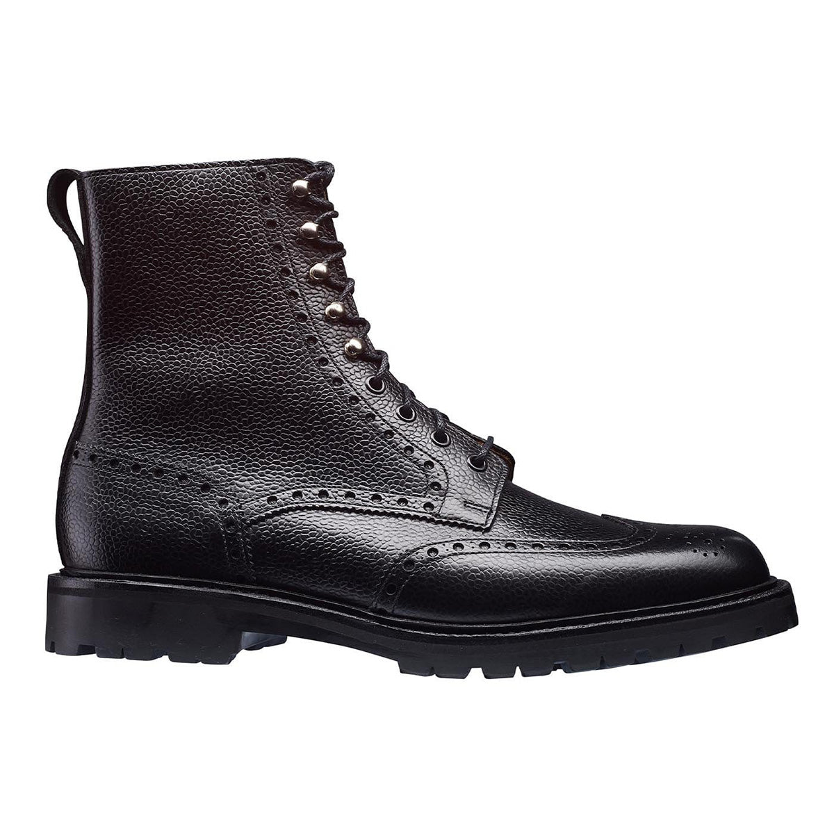 Crockett & Jones - Islay Black Scotch Grain Derby Boots SHOES Crockett & Jones