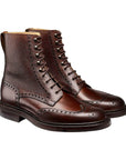 Crockett & Jones - Islay Dark Brown Scotch Grain Derby Boots SHOES Crockett & Jones
