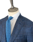 Robert Old - Blue & Brown Check Loro Piana Wool Silk Linen Jacket JACKETS Robert Old