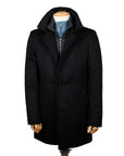 Moorer - Navy ‘Monferrato’ Cashmere & Virgin Wool Longline Coat OVERCOATS MooRER