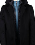 Moorer - Navy ‘Monferrato’ Cashmere & Virgin Wool Longline Coat OVERCOATS MooRER