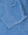 Moorer - China Blue ‘Frankie’ Vanisé Knit Crew Neck Sweater KNITWEAR MooRER