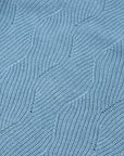 Moorer - Cyan ‘Terni’ Wave Knit Half-Zip Wool Sweater KNITWEAR MooRER