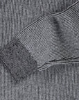 Moorer - Dark Grey Vanisé Knit Wool Cashmere Half-Zip Sweater KNITWEAR MooRER