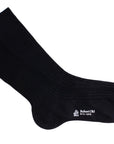 Robert Old - Navy Ribbed Fine Cotton Socks SOCKS Robert Old