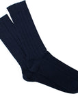 Robert Old - Navy Ribbed Cashmere Blend Socks SOCKS Robert Old