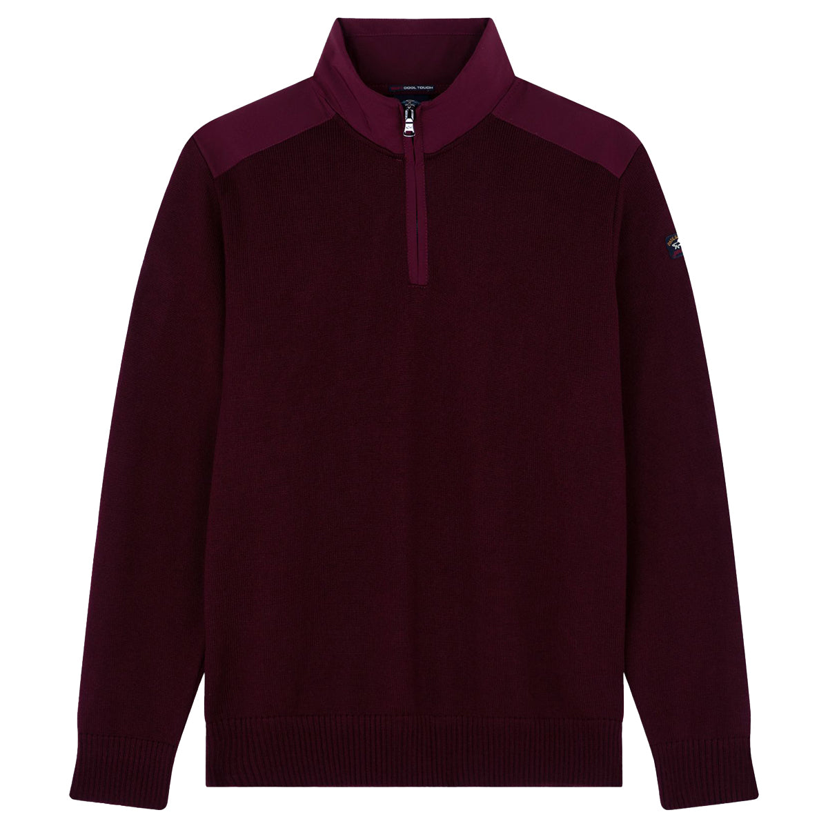 Paul Shark Dark Wine Wool Half Zip with Typhoon Details Robert Old Co