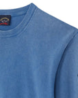 Paul & Shark - Light Blue Pima Cotton Crewneck Sweatshirt KNITWEAR Paul & Shark