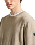 Paul & Shark - Pearl Grey Pima Cotton Crewneck Sweatshirt KNITWEAR Paul & Shark