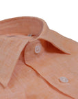 Robert Old - Orange Pure Italian Linen Short-Sleeve Shirt S/S SHIRTS Robert Old