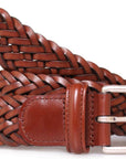 Robert Old - Brown Woven Leather Belt BELTS/BRACES Robert Old