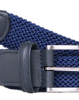 Robert Old - Blue Navy Woven Elastic Belt BELTS/BRACES Robert Old