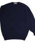 Robert Old - The Brae 2 ply V-Neck Pure Lambswool Sweater KNITWEAR Robert Old