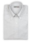 Robert Old - Beige & Blue Check Flanello Junior Cotton Long Sleeve Shirt L/S SHIRTS Robert Old