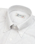Robert Old - Beige & Blue Check Flanello Junior Cotton Long Sleeve Shirt L/S SHIRTS Robert Old