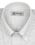 Robert Old - Beige & Blue Check Flanello Junior Cotton Long Sleeve Shirt L/S SHIRTS Robert Old
