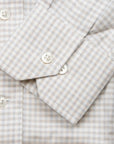 Robert Old - Beige & Blue Check Flanello Junior Cotton Long Sleeve Shirt L/S SHIRTS Robert Old