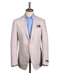 Robert Old - Beige Herringbone Weave Irish Linen Jacket JACKETS Robert Old