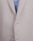 Robert Old - Beige Herringbone Weave Irish Linen Jacket JACKETS Robert Old