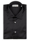 Robert Old - Black Satin Cotton Shirt L/S SHIRTS Robert Old