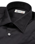 Robert Old - Black Satin Cotton Shirt L/S SHIRTS Robert Old
