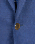 Robert Old - Blue Basket Weave Organic Wool Blazer JACKETS Robert Old