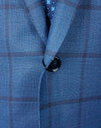 Robert Old - Blue Windowpane Check Super 150’s Virgin Wool Suit SUITS Robert Old