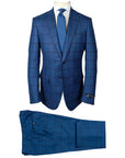 Robert Old - Blue Windowpane Check Super 150’s Virgin Wool Suit SUITS Robert Old