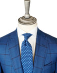 Robert Old - Blue Windowpane Check Super 150’s Virgin Wool Suit SUITS Robert Old