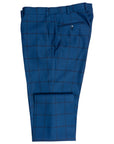 Robert Old - Blue Windowpane Check Super 150’s Virgin Wool Suit SUITS Robert Old