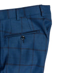 Robert Old - Blue Windowpane Check Super 150’s Virgin Wool Suit SUITS Robert Old