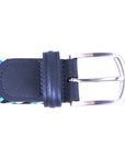 Robert Old - Blue Woven Textile Stretch Belt BELTS/BRACES Robert Old