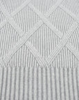 Robert Old - Ice Grey Diamond Knit Wool Blend Crewneck Jumper KNITWEAR Robert Old