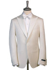 Robert Old - Cream Micro-Pattern Wool & Silk Tuxedo Jacket JACKETS Robert Old