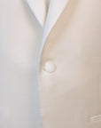 Robert Old - Cream Micro-Pattern Wool & Silk Tuxedo Jacket JACKETS Robert Old