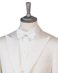 Robert Old - Cream Micro-Pattern Wool & Silk Tuxedo Jacket JACKETS Robert Old