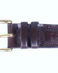 Robert Old - Dark Brown ‘Itchen’ Bridle Hide Leather Belt BELTS/BRACES Robert Old