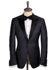 Robert Old - Dark Grey Jacquard Weave Tuxedo Jacket JACKETS Robert Old