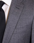 Robert Old - Grey Prince of Wales Check Wool Suit SUITS Robert Old