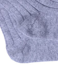 Robert Old - Grey Cashmere Blend Ribbed Socks SOCKS Robert Old
