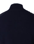 Robert Old - Navy Nylon Panelled Wool Cardigan KNITWEAR Robert Old