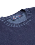 Robert Old - Navy Wool & Cashmere Blend Crewneck Jumper KNITWEAR Robert Old