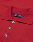 Robert Old - The Oban 3 button long sleeve Cashmere Polo Sweater - Chianti Red CASHMERE Robert Old