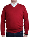 Robert Old - The Brae 2 ply V-Neck Pure Lambswool Sweater KNITWEAR Robert Old