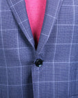 Robert Old - Steel Blue Overcheck Wool Jacket JACKETS Robert Old